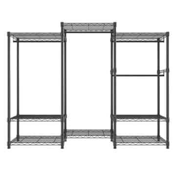 VEVOR Samostoječi obešalnik za oblačila, nastavljiv, 1740x450x1800 mm, črn