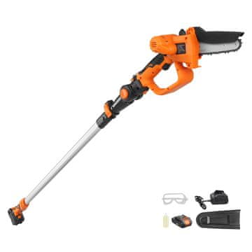 VEVOR Brezžična žaga na drogu in mini motorna žaga, rezalna zmogljivost 12.7 cm, doseg 243.8 cm