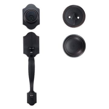 VEVOR Set kljuke in varnostnega cilindra za vhodna vrata, 28.4x9.9x15.5 cm, bronasta