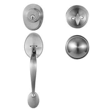 VEVOR Komplet kljuke in zaklepa z enim cilindrom 28.4x9.9x15.5 cm srebrne barve