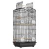 Kletka za ptice odprta zgornja stran velika papiga 45.7x35.5x92.5 cm črna