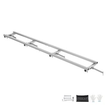 VEVOR Vodilo za žago za žaganje lesa 274.5x24.1x10.8 cm srebrno