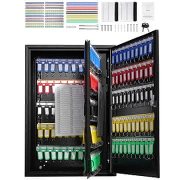 VEVOR Omara za ključe, kapaciteta 200 ključev, 55x38x13.8 cm, nastavljiva