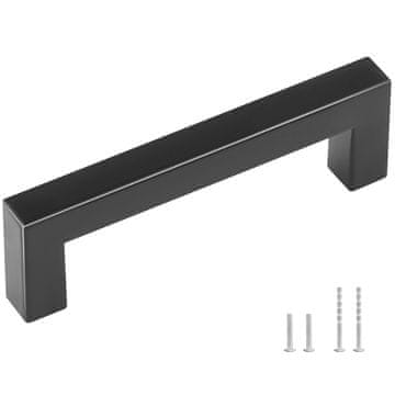 VEVOR Ročaji za omare 30 kosov, tanki kvadratni, 108x12x35 mm, črni