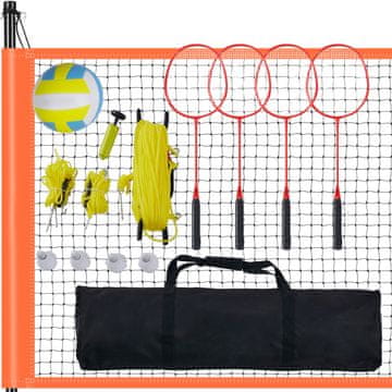 VEVOR Komplet za odbojko in badminton JH-301 9700x32x2450 mm Nastavljiva višina