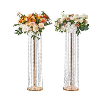VEVOR Stojalo za rože G Crystal 20x20x90 cm zlato
