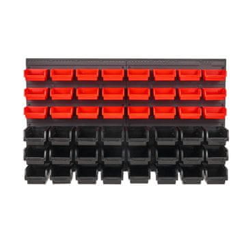 VEVOR Stenski organizator z 48 predali za shranjevanje, 95x54.2x17.2 cm, črne barve