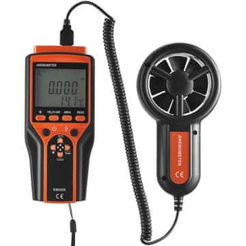 VEVOR Anemometer EM2250 188x92x40 mm Črn