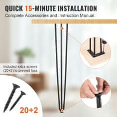 VEVOR Noge za mizo Hairpin 71 cm črne barve