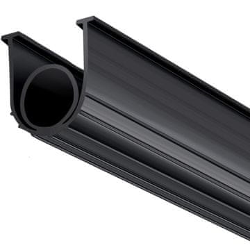VEVOR Tesnilo za spodnji rob garažnih vrat, U-obliko, kombinacija O-obroča, 6.1 m x 9.5 cm, črno