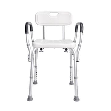 VEVOR Tuš stol z nastavljivo višino 525x555x845 mm, bela