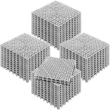 VEVOR Modularne drenažne talne ploščice, povezljive, blazinaste, 30x30x1.5 cm, sive barve