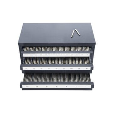 VEVOR Omara za dozirnik končnih rezkarjev, tri predale, 375x200x200 mm, siva