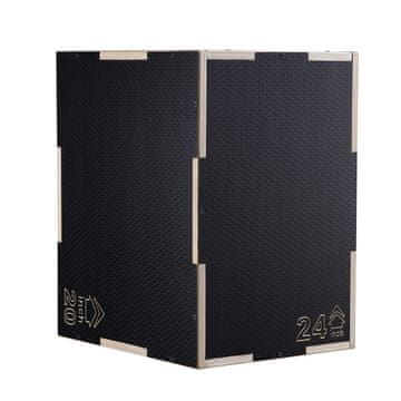 VEVOR Pliometrična skakalna škatla 3 v 1 40x50x60 cm Črna