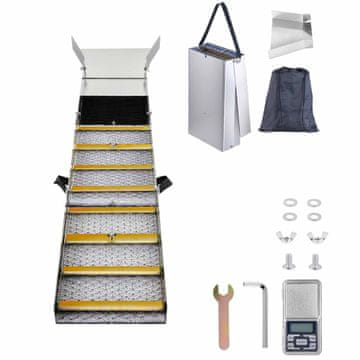 VEVOR Zložljiva korita iz aluminijeve zlitine 127x23x6.5 cm za iskanje zlata