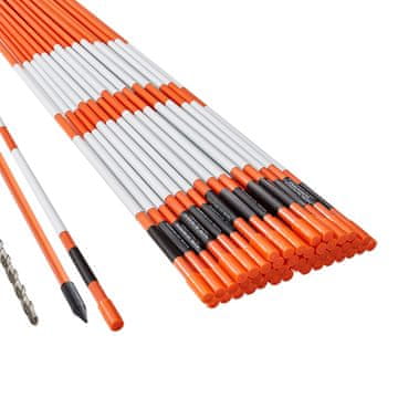 VEVOR Označevalci dovozne poti 50 kosov 121.5x0.78 cm oranžni