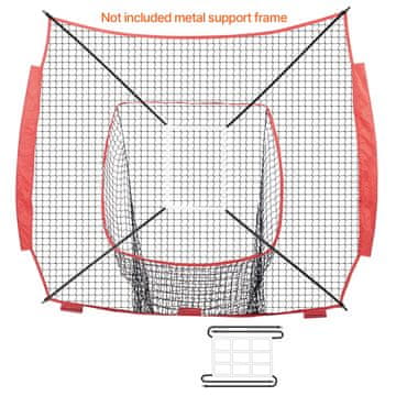 VEVOR Mreža za vadbo baseballa in softballa 213x213 cm, mreža za trening
