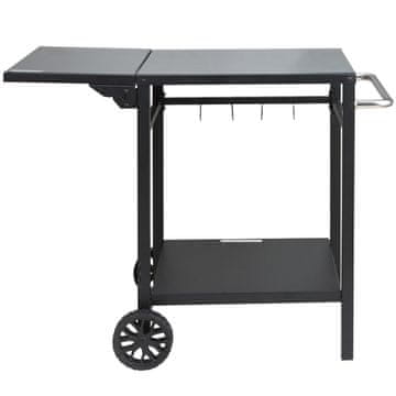 VEVOR Voziček za žar in obedovanje 972x640x755 mm Črn