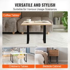 VEVOR Noge za mizo trapezne jeklene 40.6x17.5x28.5 cm črne barve