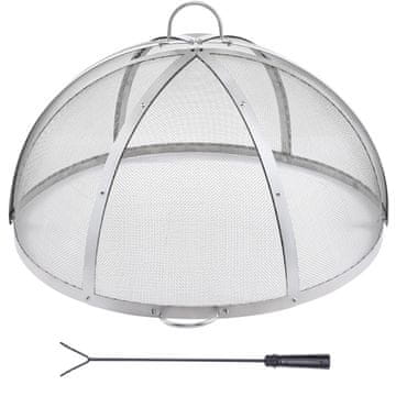 VEVOR Pokrov za zaščito pred iskrami za ogenj 102x55 cm iz nerjavečega jekla za zunanje prostore