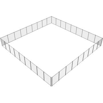 VEVOR Ograja za bazen 1.21x32.91 m črna