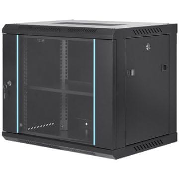 VEVOR Omara za strežnik 9U za stensko montažo 60x45x50 cm črna