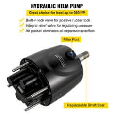VEVOR Hidravlični komplet krmiljenja HK6400A-3 za čolne do 300KM, volan premera 13.5 in