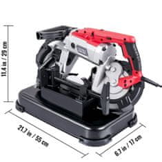 VEVOR Tračna žaga 5in MGCC1000-6 55x28x36 cm Brezžična