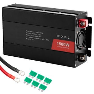 VEVOR Pretvornik moči spremenjen sinusni val 1500W 28x14.4x7.2 cm