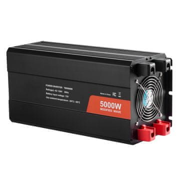 VEVOR Inverter močnega toka, modificirana sinusna valovna oblika, 5000W, DC 12V na AC 230V, LCD zaslon