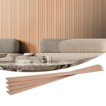 VEVOR Akustične stenske plošče 8 kosov 2450x166x9 mm Jasen