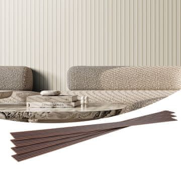 VEVOR Akustične stenske plošče 8 kosov 2450x166x9 mm bele barve