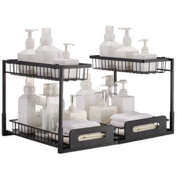 VEVOR Organizator omare 2 nivojski izvlečni 27x36x28 cm za shranjevanje