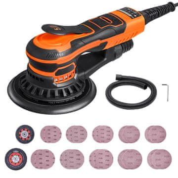 VEVOR Naključni orbitalni brusilnik 350W 255x150x110 mm 6 nastavljivih hitrosti