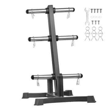VEVOR Stojalo za uteži L okvir 77x67x102.5 cm črno