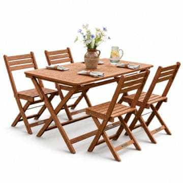 Homestar Vrtni komplet pohištva Rimini 120x57.5x74 cm rjave barve