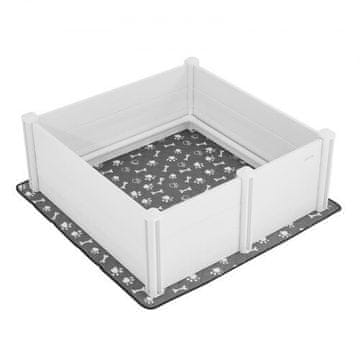 VEVOR Kletka za leglo 122x122x46 cm Bela nastavljiva