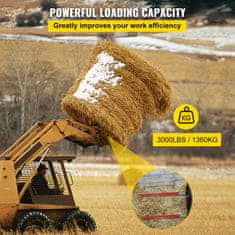 VEVOR Par vilic za bale sena, dolžina 110 cm, rdeče
