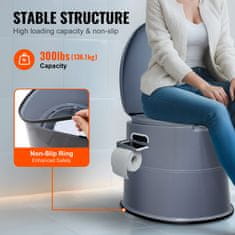VEVOR Prenosni stranišče 500x467x400 mm siva
