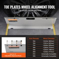 VEVOR Orodje za nastavitev koles WBS-010 580x35x211 mm Nerjaveče jeklo