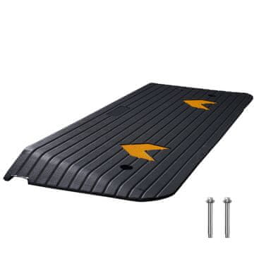 VEVOR Pragovni naklonski rob 2-palčni dvig 111x40.6x5 cm črn