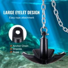 VEVOR Sidro za čoln gliva 32.5x32.5x24.5 cm črno