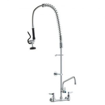 VEVOR Komercialni pipa za predpranje, pršilnik, višina 111.8 cm, stenska montaža, medenina