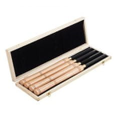 VEVOR Komplet orodij za struženje lesa 4-delni 510x163x47 mm, ročaj iz lesa