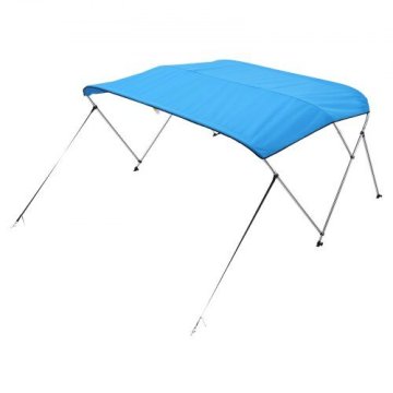 VEVOR Čoln Bimini streha 3 loki 183x137-152x117 cm modra