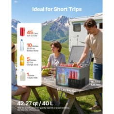 VEVOR Avto hladilnik 40L 51x42.5x38.5 cm prenosni