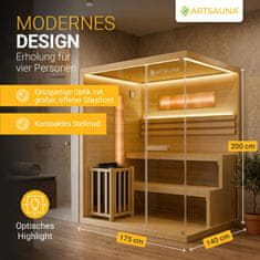 Homestar Sauna kabina Vantaa 175x140 cm naravna