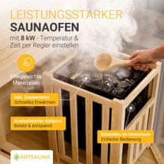 Homestar Sauna kabina Vantaa 180x180 cm naravna