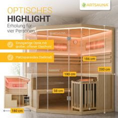Homestar Sauna kabina Vantaa 180x180 cm naravna