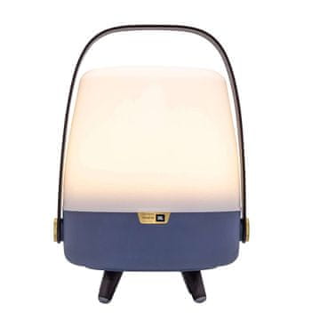 LAMPA Kooduu Lite-up PLAY Mini Mono prenosni zvočnik z lučko, 8W, modra/bela/les